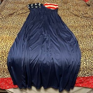 America. Flag tube top dress